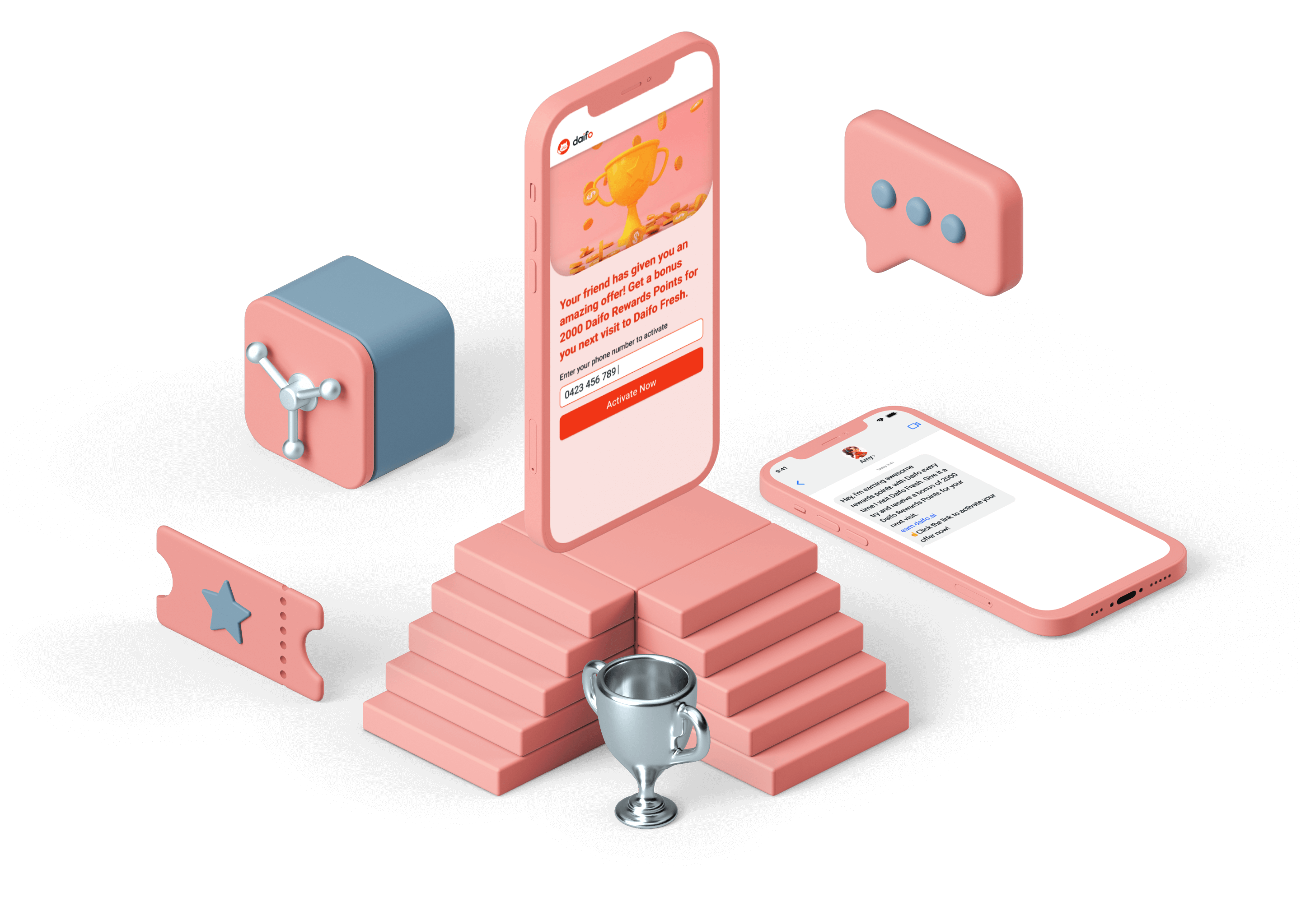 Members sharing their Daifo referral code from the booking app